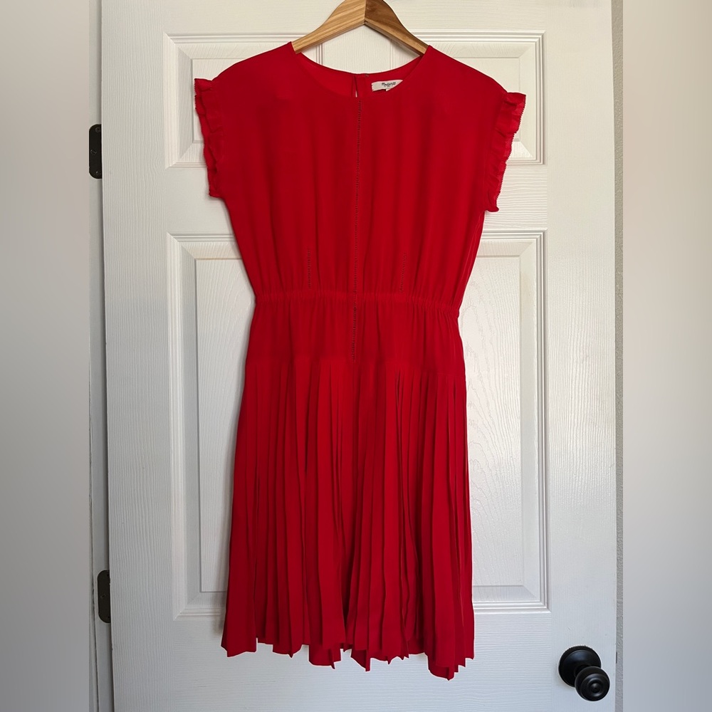 Madewell silk drop-pleat dress
